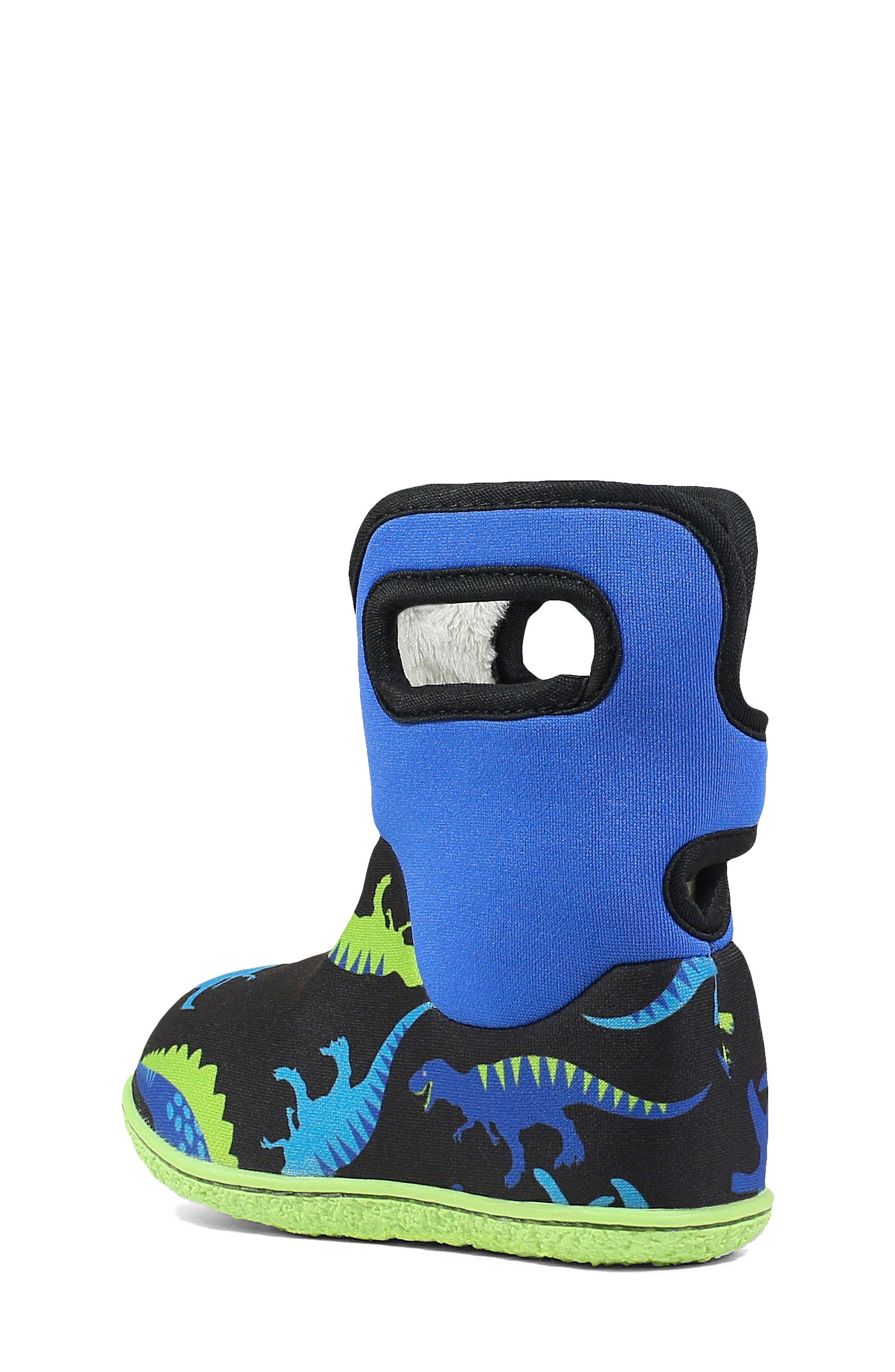 Baby Bogs Dino Insulated Waterproof Boot, Alternate, color, ELECTRIC BLUE MULTI