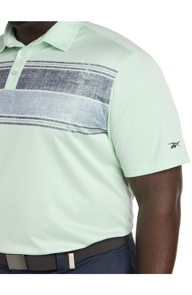 Reebok Big & Tall Performance Chest Striped Polo Shirt, Alternate, color, Aq Dst Ec Blu Vg Blu