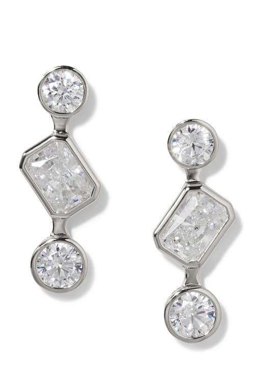 Nadri Brooklyn Cubic Zirconia Trio Mini Linear Earrings