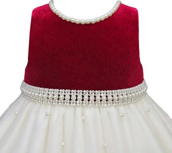 Velvet Mesh Party Dress