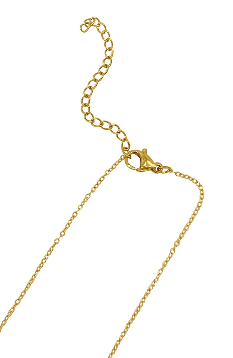 Adornia Water Resistant Cursive Mama Script Necklace, Alternate, color, Yellow