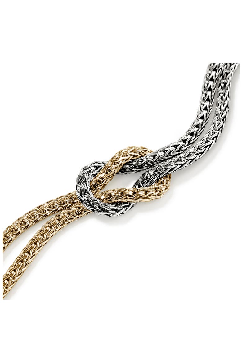 Love Knot Bracelet, 7mm, Alternate, color, SILVER/ GOLD