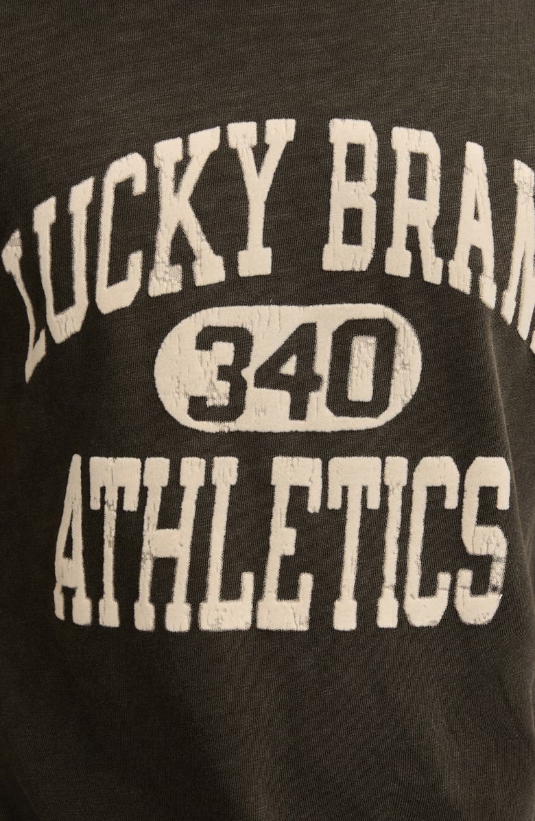 Lucky Brand Athletics Flocked Logo Graphic T-Shirt, Alternate, color,