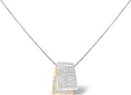 Haus of Brilliance 14K Gold 2.0 Cttw Diamond Foldover Box Pendant  Box Chain Necklace