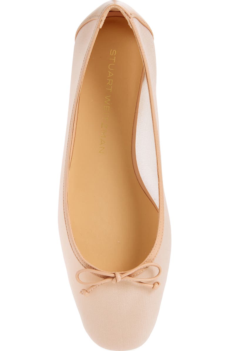 Stuart Weitzman Arabella Mesh Ballet Flat, Alternate, color, Ginger
