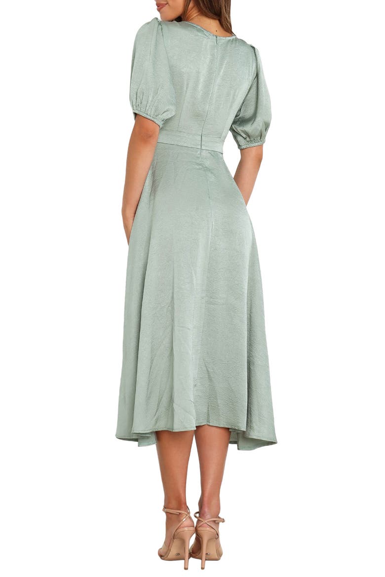 Piper Button Front Midi Dress, Alternate, color, SAGE