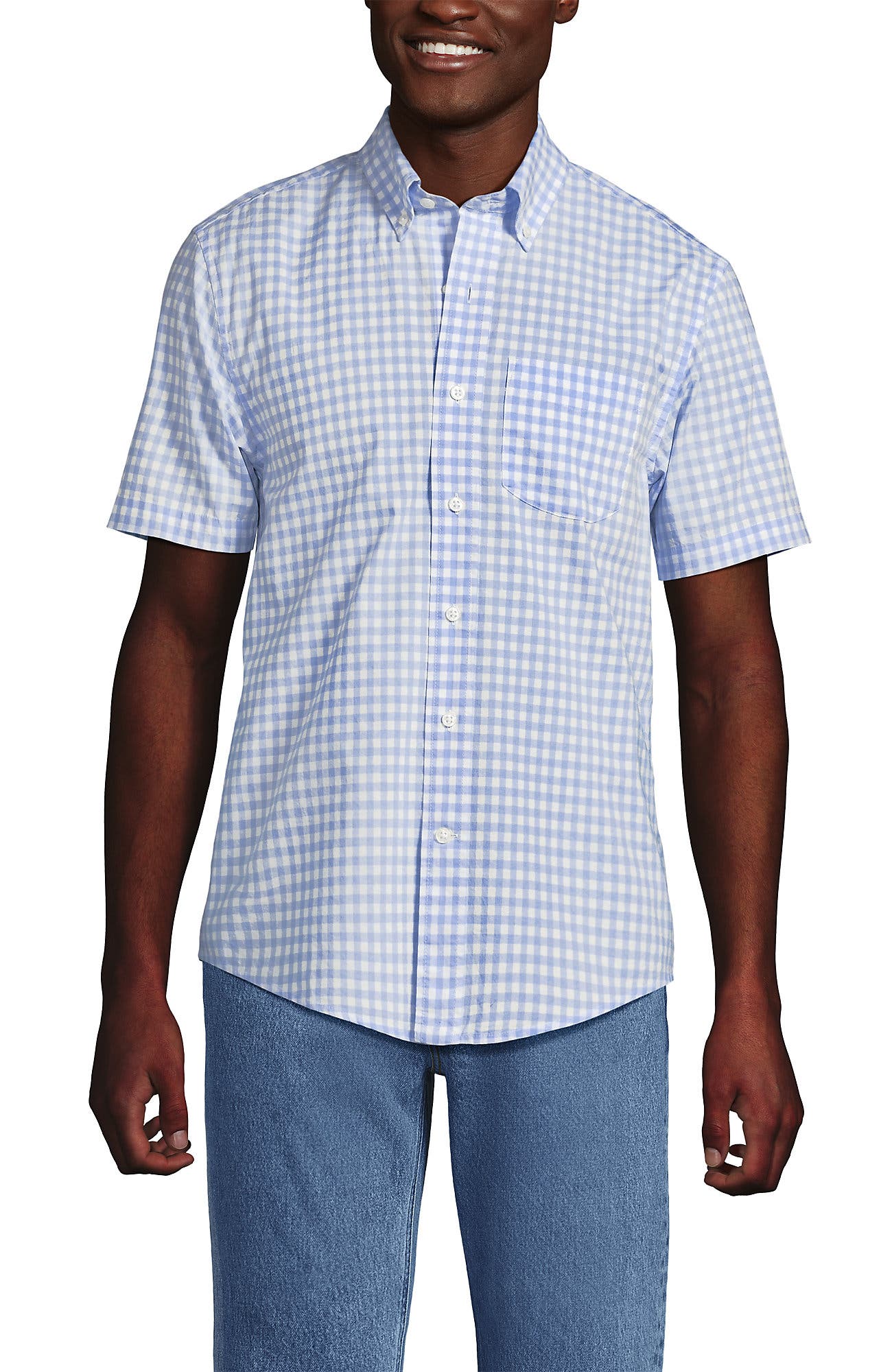 Light Sea Blue Gingham