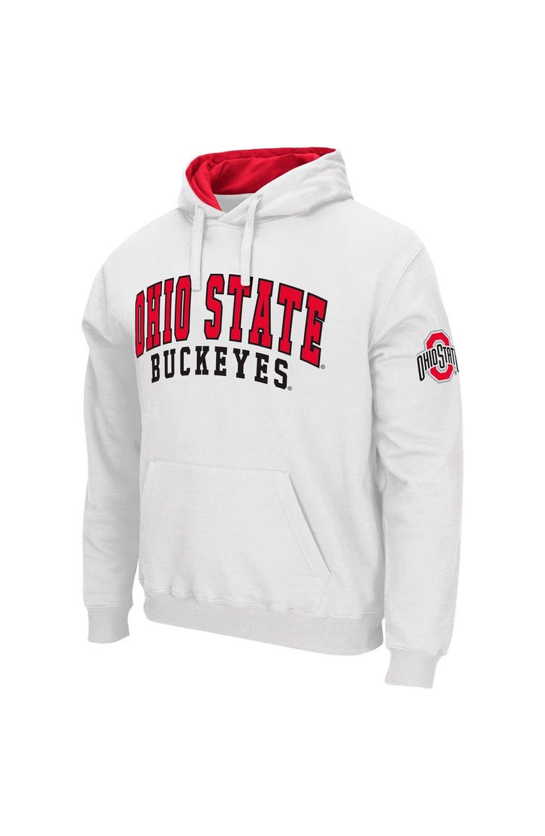 COLOSSEUM Men's Colosseum White Ohio State Buckeyes Double Arch Pullover Hoodie, Alternate, color, White