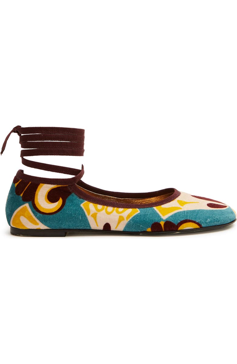 La DoubleJ Winter Ballerina Flats Dendera Light Blue, Main, color, Dendera Light Blue