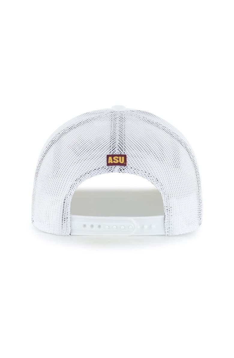 '47 Men's '47 White Arizona State Sun Devils Garner Rope Trucker Adjustable Hat, Alternate, color, White
