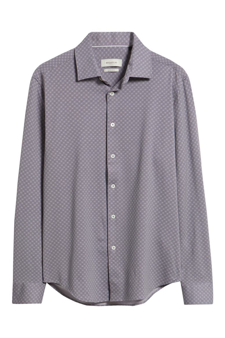 James OoohCotton® Mosaic Print Twill Button-Up Shirt, Alternate, color, EGGPLANT