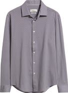 Bugatchi James OoohCotton® Mosaic Print Twill Button-Up Shirt