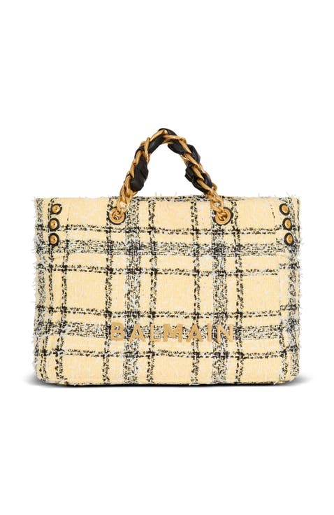 Plaid tweed 1945 tote bag