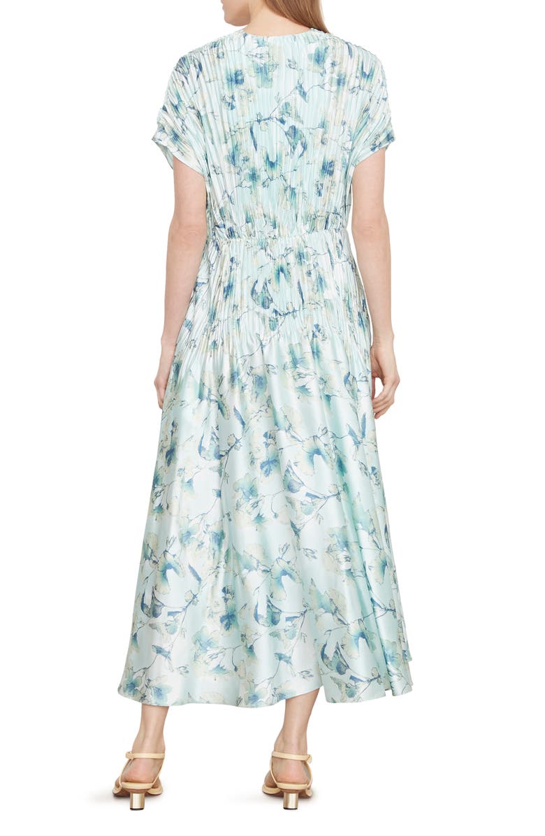 Vince Floral Crushed Satin Dress, Alternate, color, 