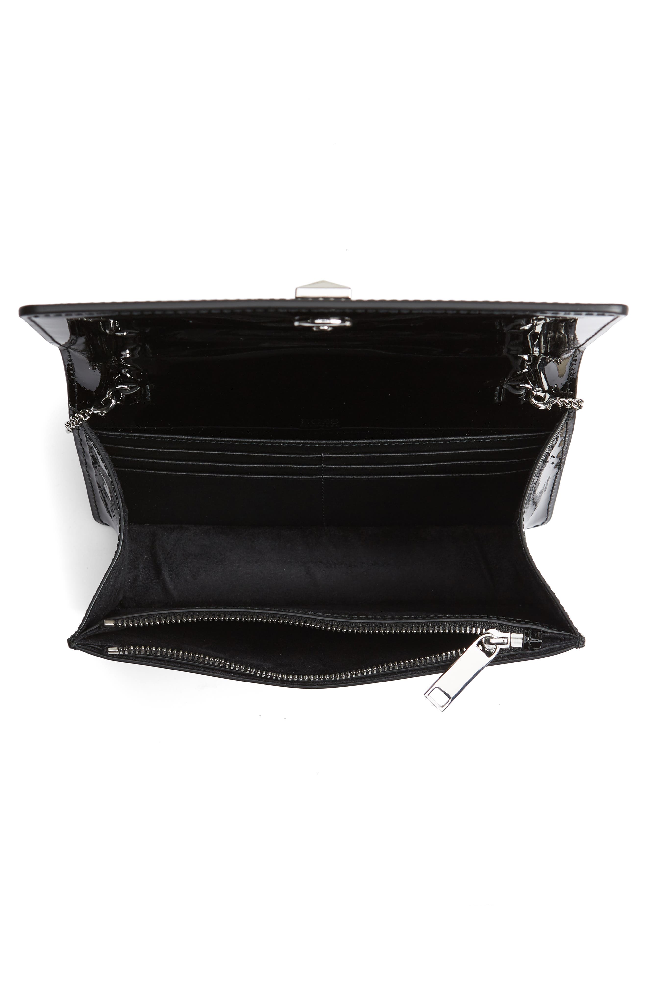 BOSS Nathalie Mini Leather Crossbody Bag, Alternate, color, 