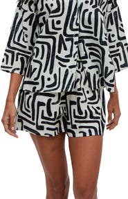 Raffya Nicola Paperbag Waist Warhol Print Shorts