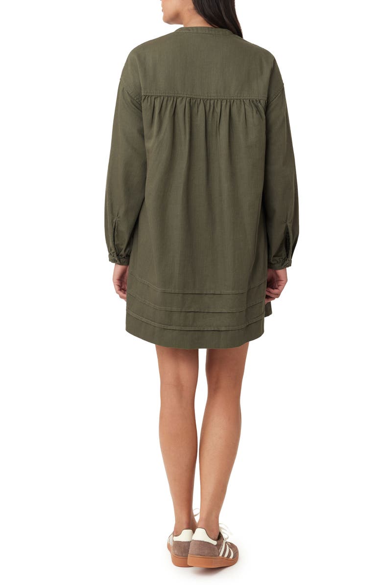 Habitual Long Sleeve Button-Up Shirtdress, Alternate, color, Clover