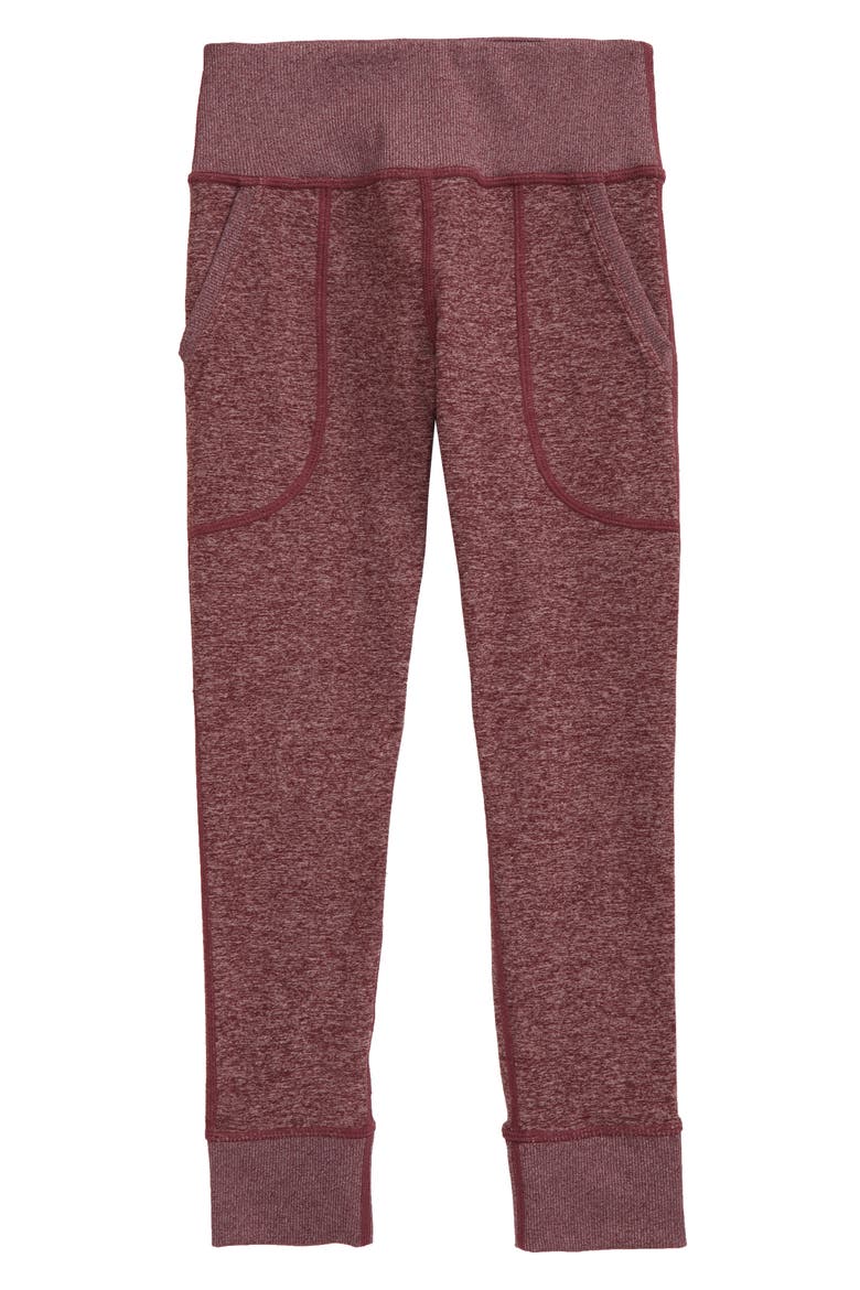 Kids' Restore Soft Cozy Pocket Leggings, Main, color, BURGUNDY LONDON