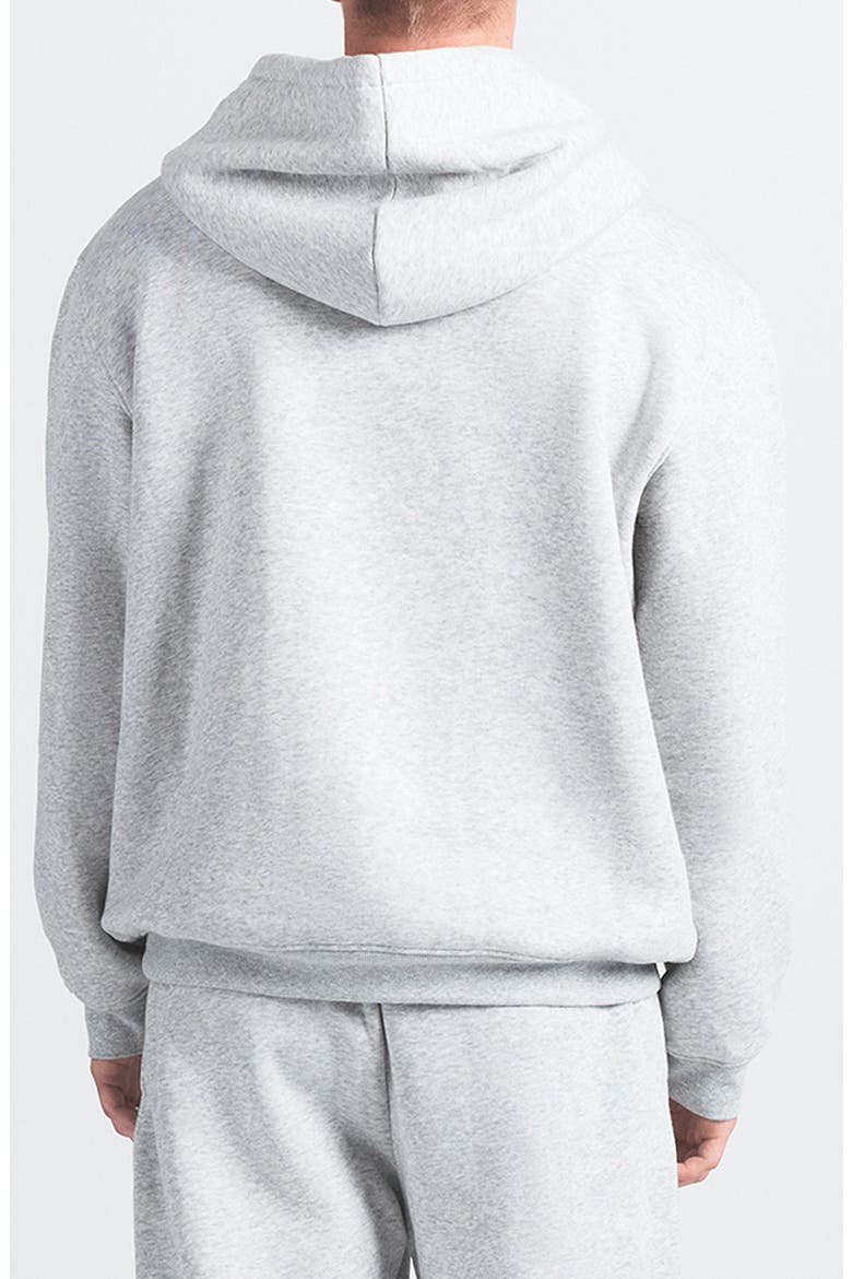 Fleece Lounge Relaxed Hoodie, Alternate, color, LIGHT HEATHER GREY