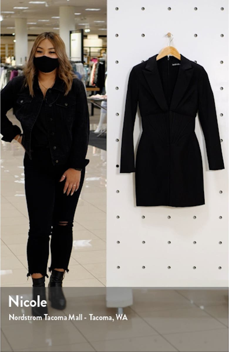 Corset Long Sleeve Tux Minidress, sales video thumbnail