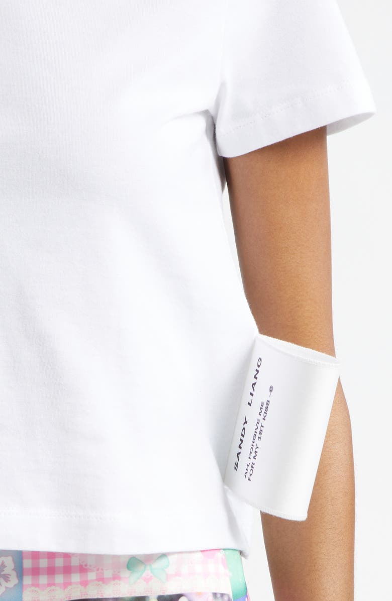 Sandy Liang Cotton Baby Tee, Alternate, color, White