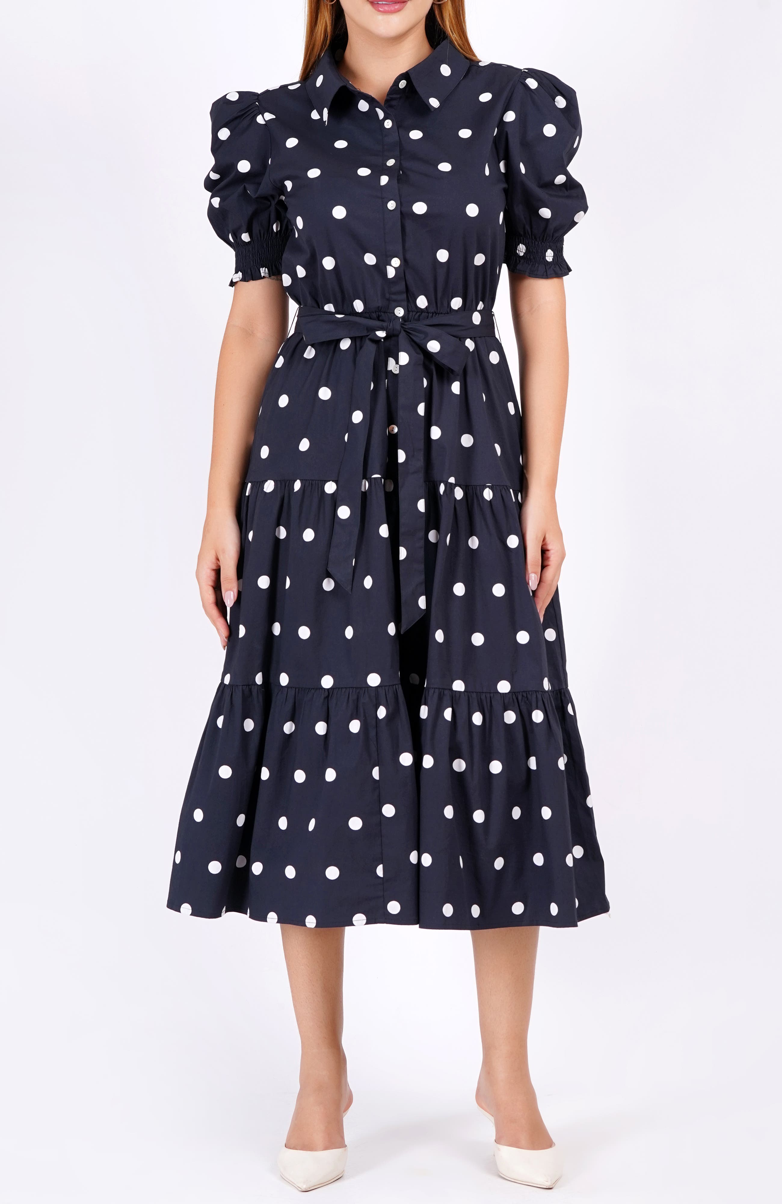 Small Polka Black White