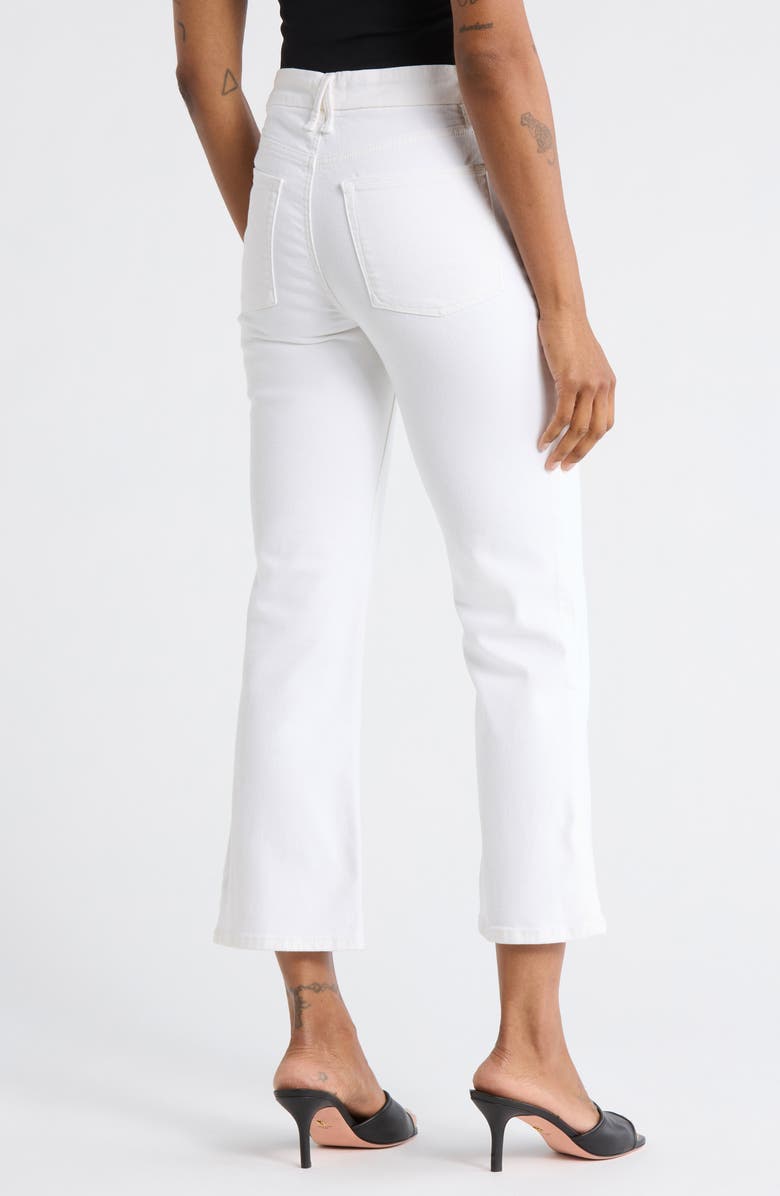 Good American Good Legs Crop Mini Bootcut Jeans, Alternate, color, White001