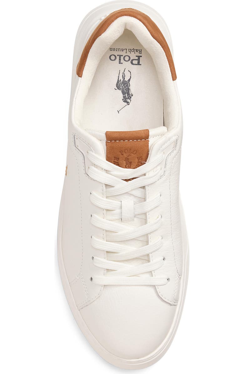 Polo Ralph Lauren Court Sneaker, Alternate, color, Off White/Tan