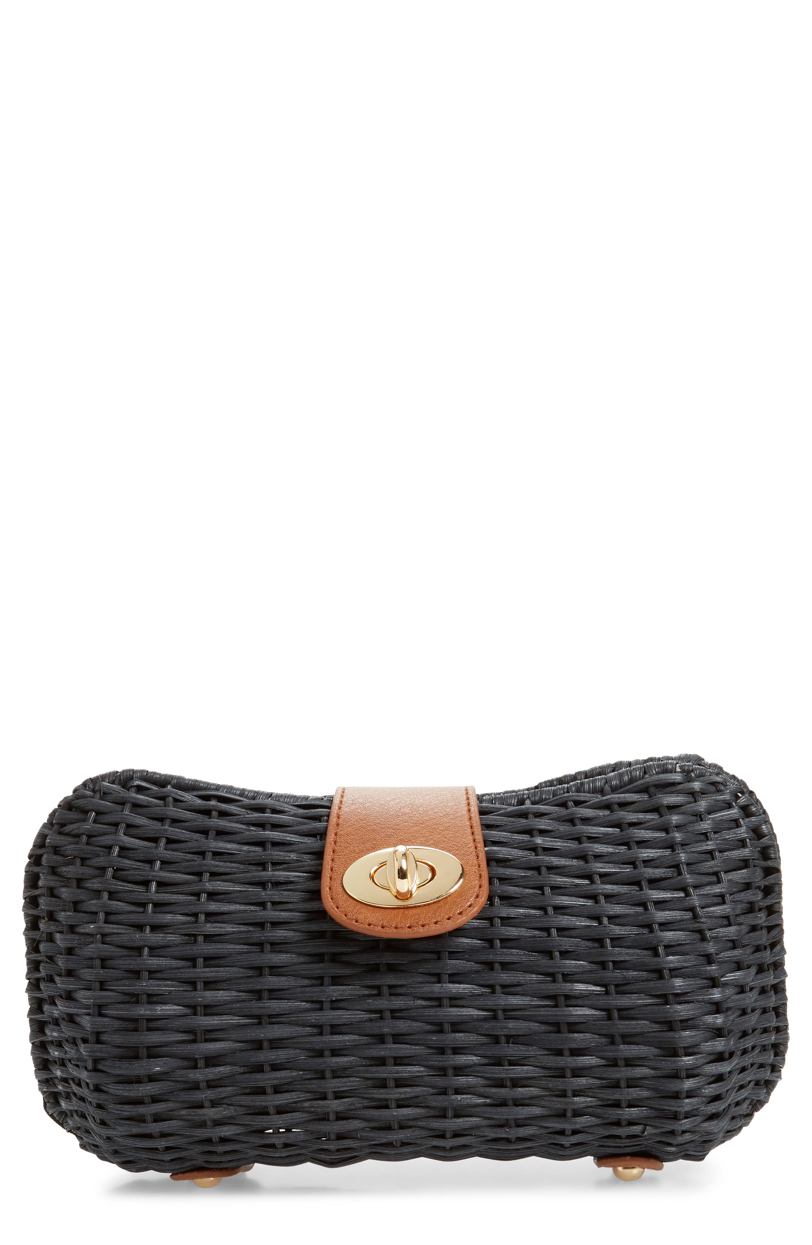 Nordstrom Wicker Clutch, Main, color, 