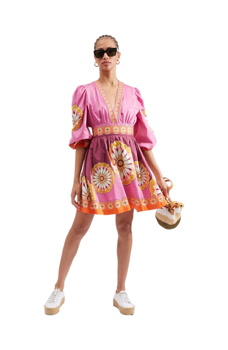 La DoubleJ Margherita Dress Napoli Plates Placée Pink, Main, color, Napoli Plates Placée Pink