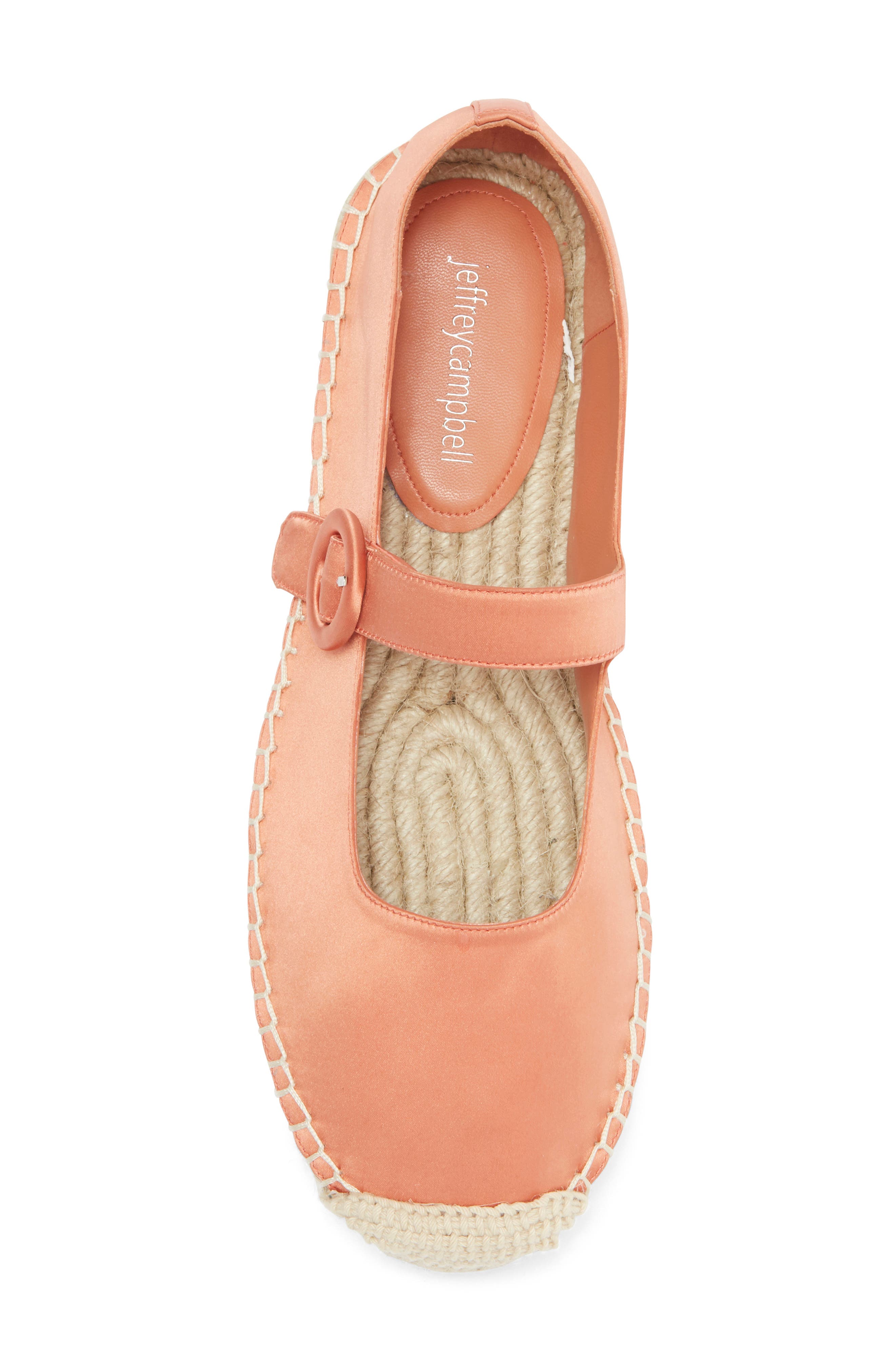 Jeffrey Campbell Ariele Mary Jane Espadrille, Alternate, color, Pastel Orange Satin