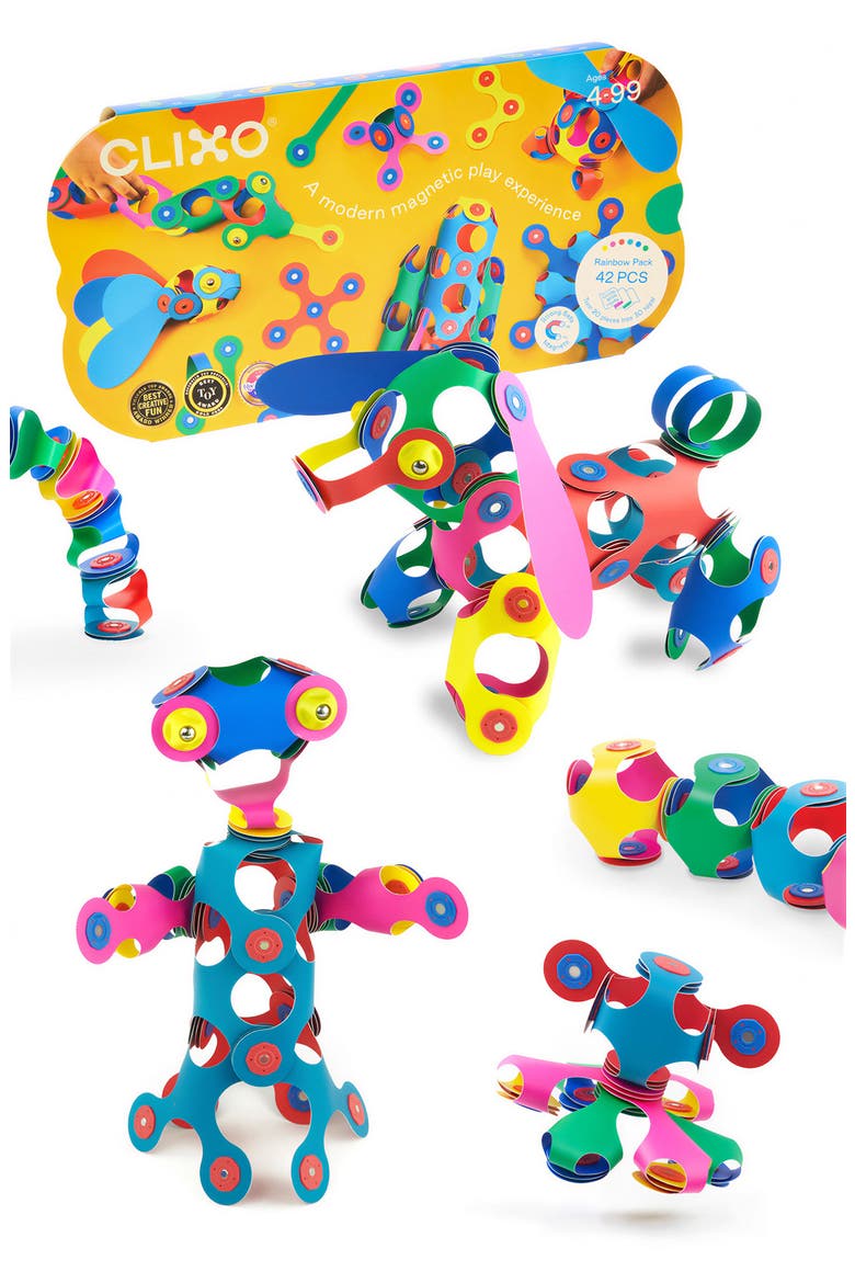 Rainbow Pack 42-Piece Magnetic Building Set, Alternate, color, MULTI