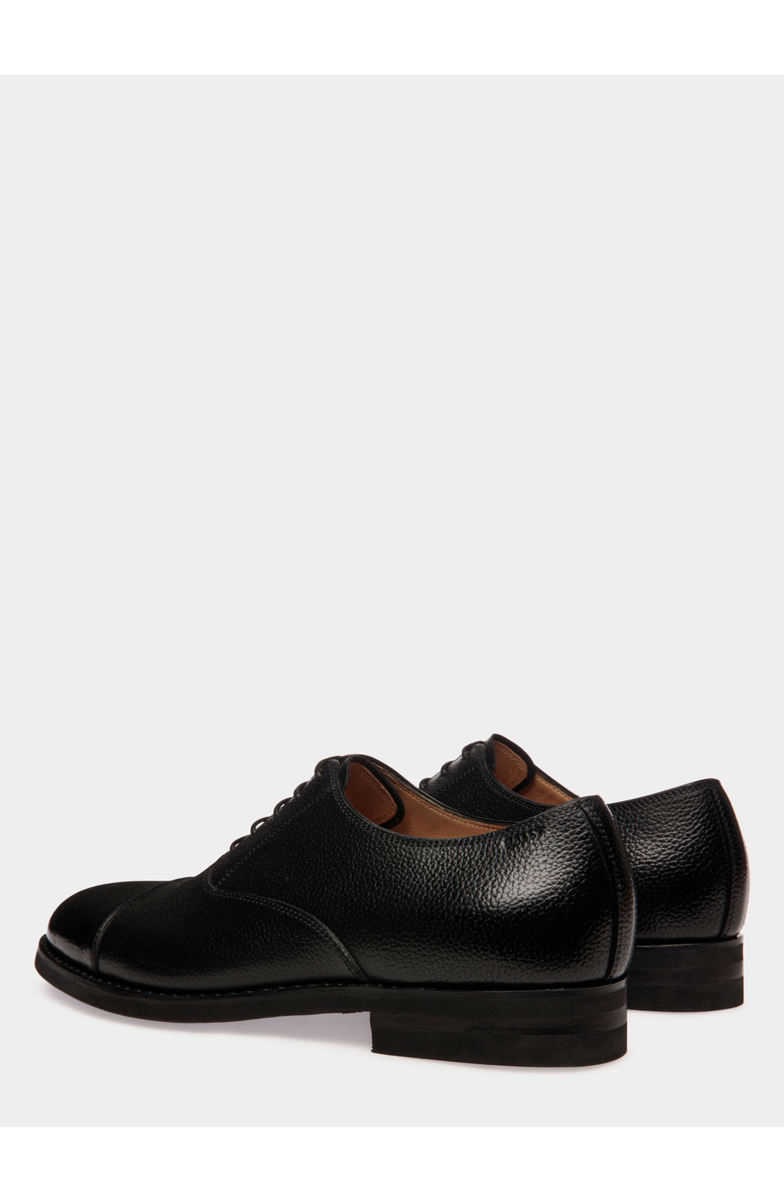 Bally Schoenen Oxford In Grained Leather, Alternate, color, Black