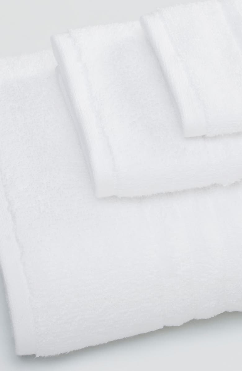 Woven & Weft Rib 2-Pack Bath Towel Set, Alternate, color, White