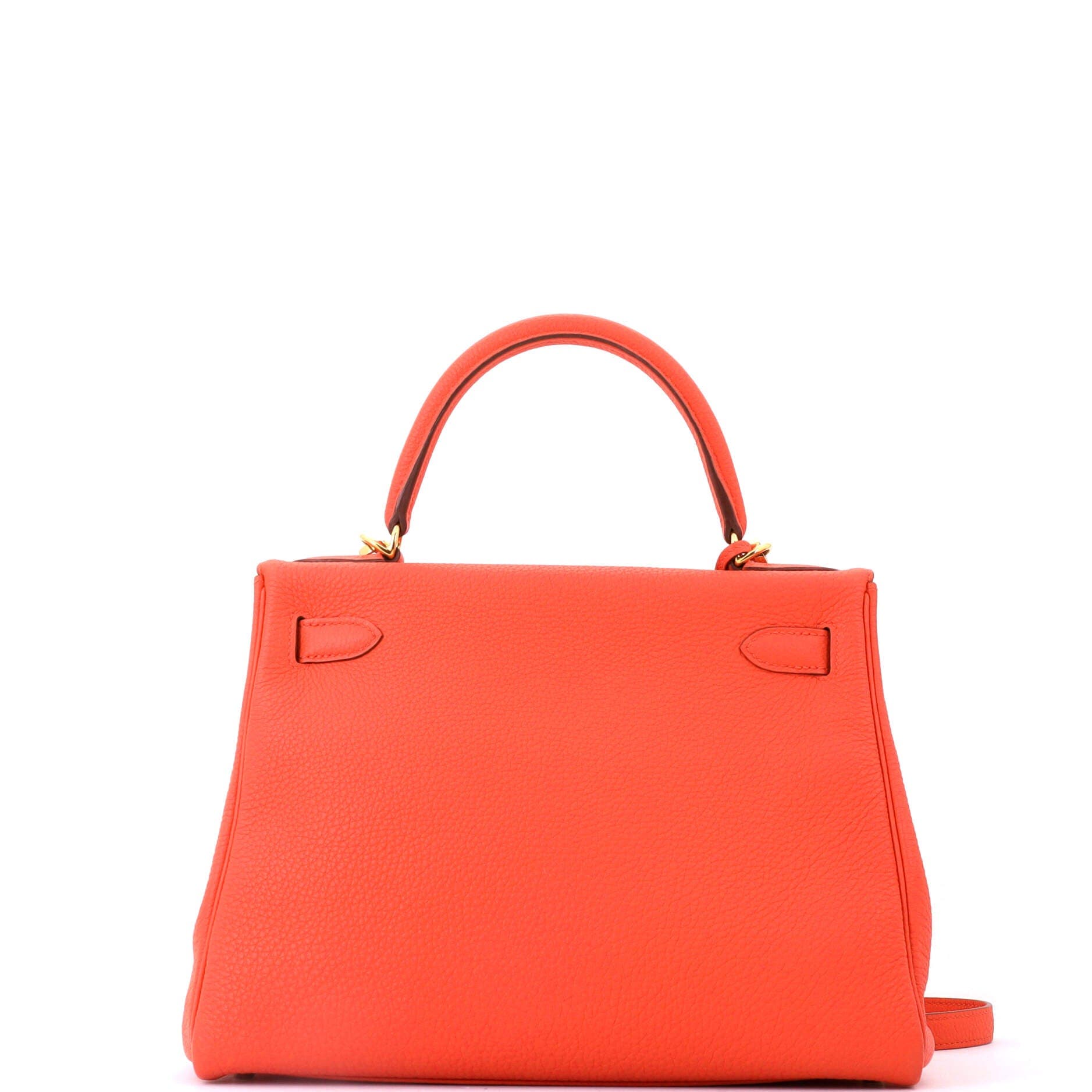 Pre-Owned Hermes Kelly Handbag Orange Togo with Gold Hardware 28, Alternate, color, Capucine