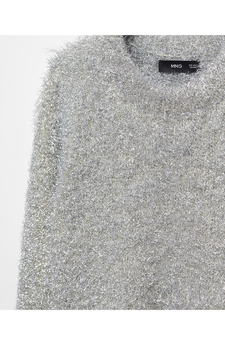 MANGO Metallic Eyelash Sweater, Alternate, color,