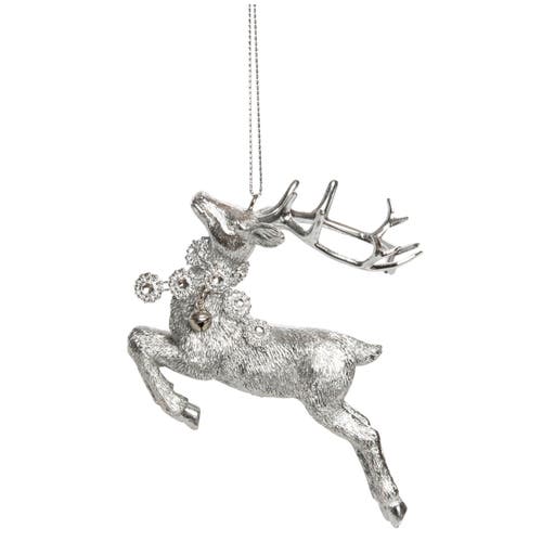 Transpac Silver Reindeer Ornament