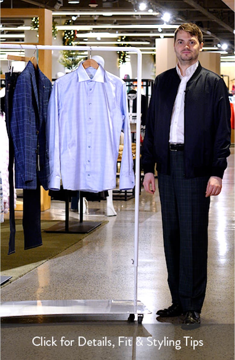 Slim Fit Check King Twill Dress Shirt, sales video thumbnail