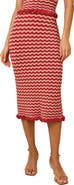 Solid & Striped The Diana Wavy Stripe Knit Midi Skirt