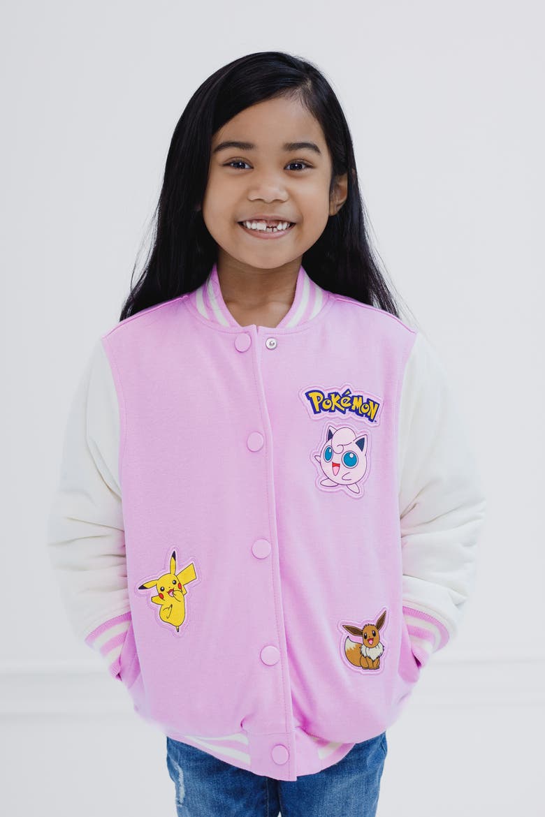 Varsity Bomber Jacket, Alternate, color, Pink Off White