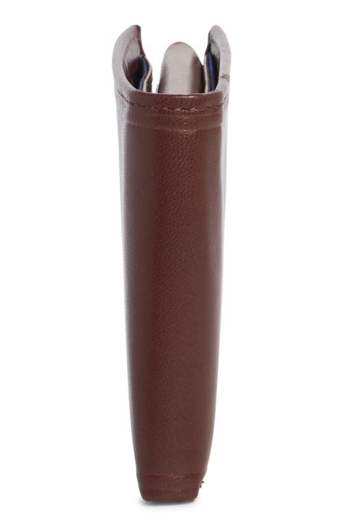 Original Penguin Stitch Crease Leather Bifold Wallet In Brown