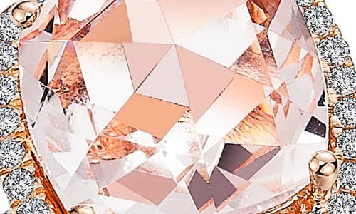 Lafonn Cushion Cut Simulated Morganite & Simulated Diamond Halo Ring In Pink
