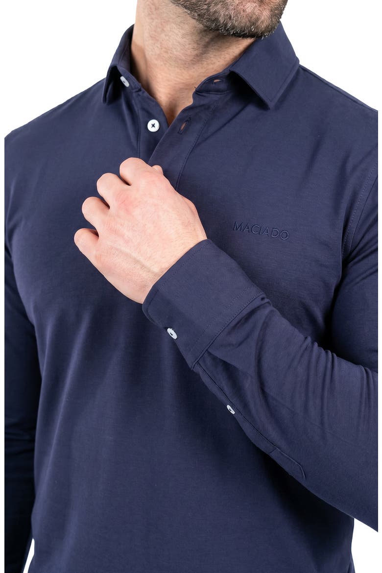 Rissa Polo Top, Alternate, color, BLUE