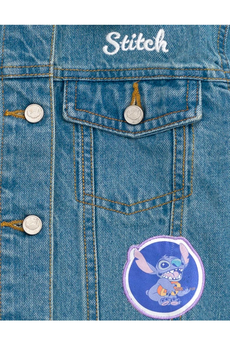 Lilo & Stitch Denim Jacket, Alternate, color, Stitch Angel Blue