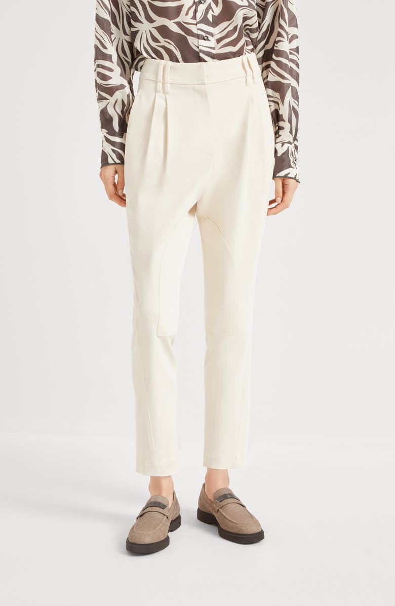 Brunello Cucinelli Equestrian trousers, Alternate, color, Panama