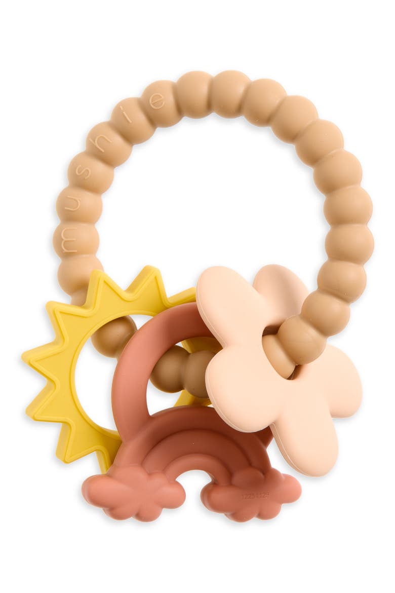 Nature Silicone Teething Ring Toy, Main, color, MULTI