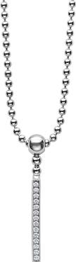 LAGOS Caviar Spark Diamond Bar Pendant Necklace