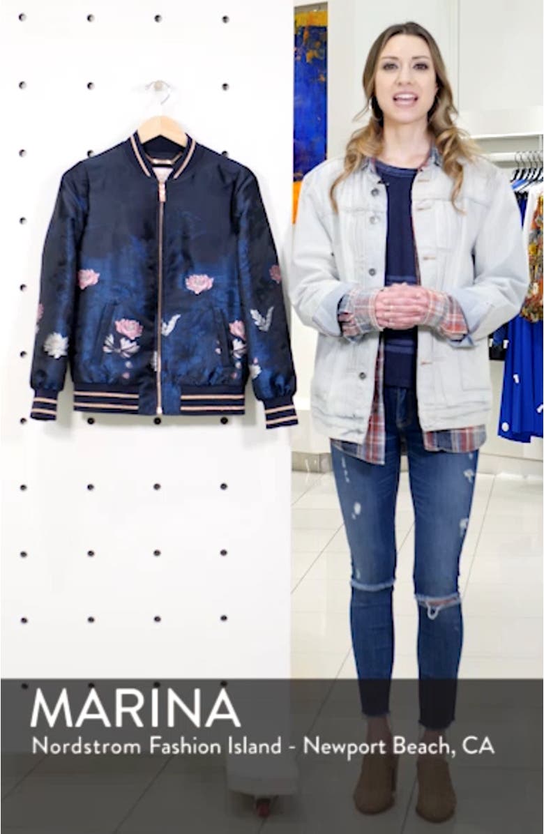 Hayzl Wonderland Jacquard Bomber Jacket, sales video thumbnail