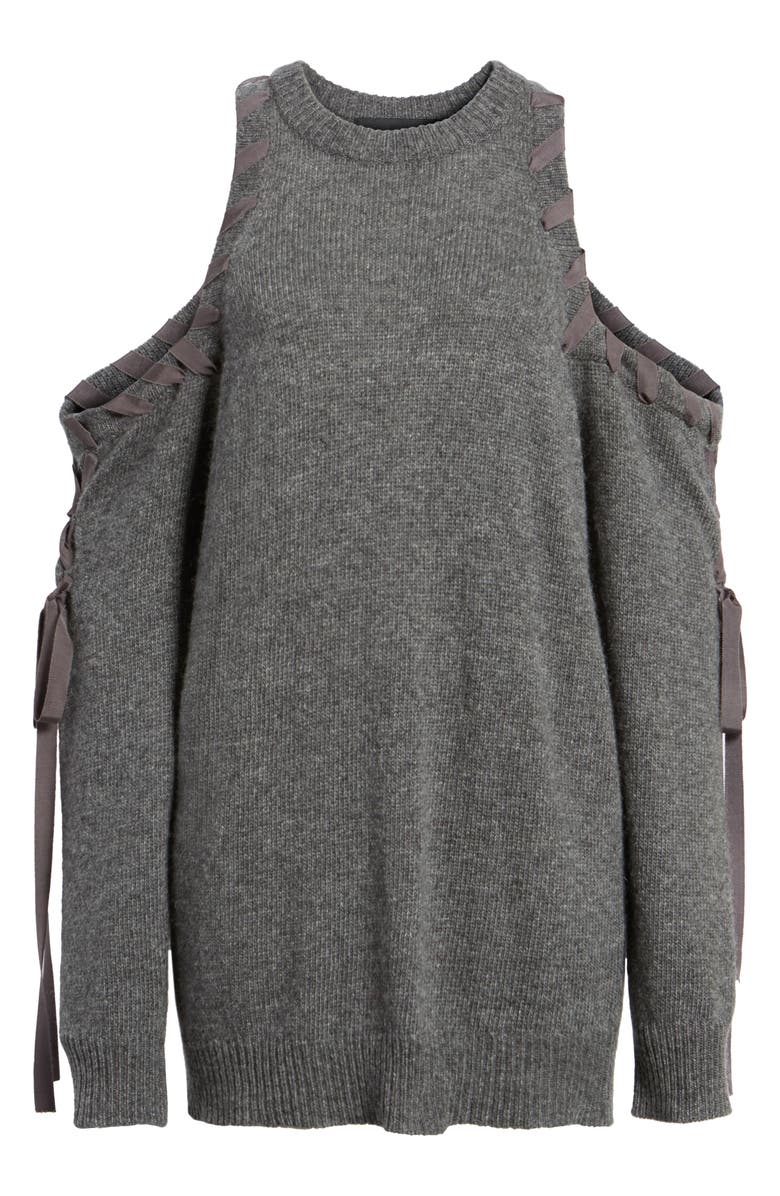 KENDALL + KYLIE Lace-Up Cold Shoulder Minidress, Alternate, color, 