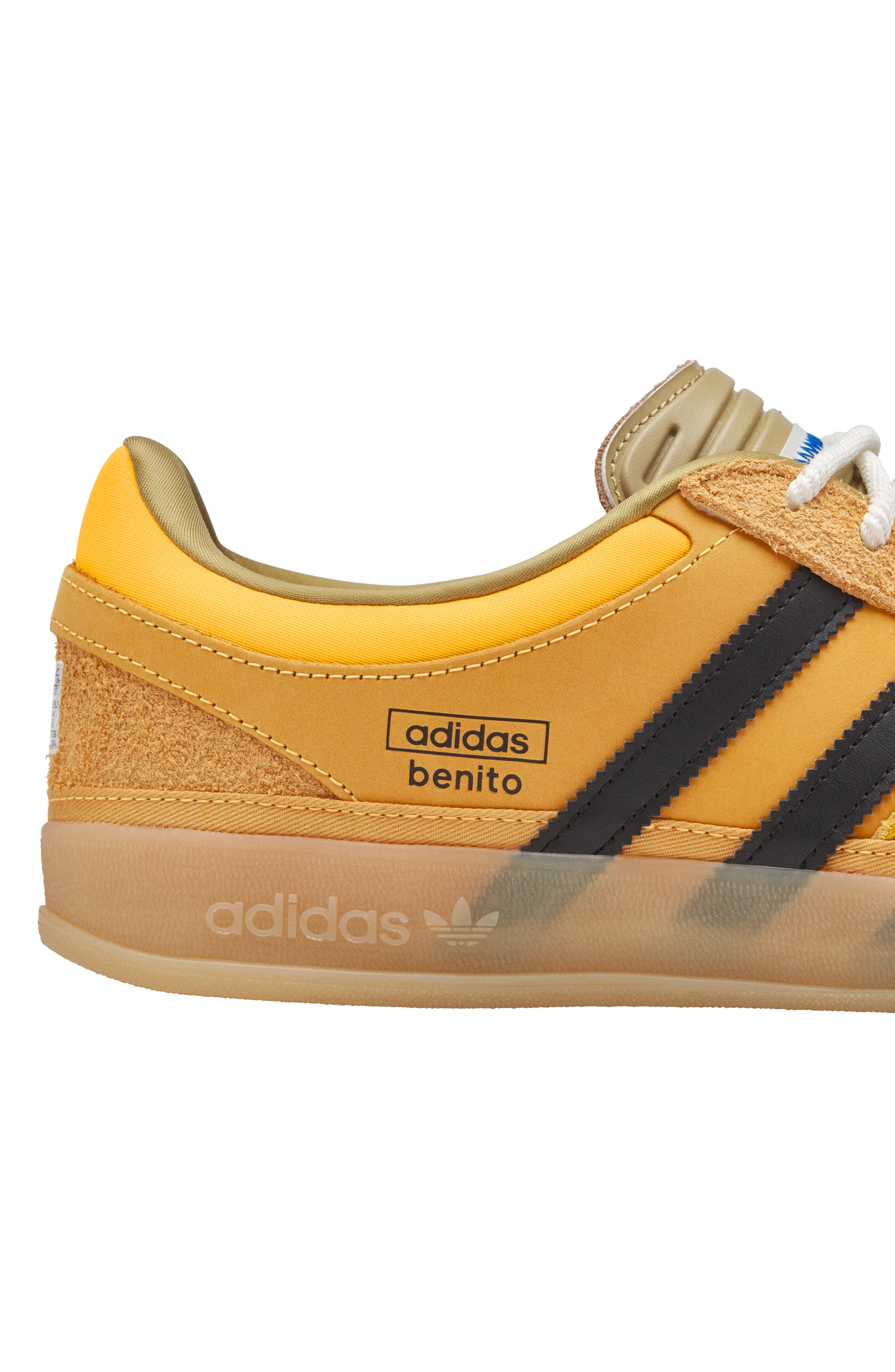 x Bad Bunny Gazelle Indoor Sneaker, Alternate, color, SOLAR GOLD/ CORE BLACK/ GUM 3